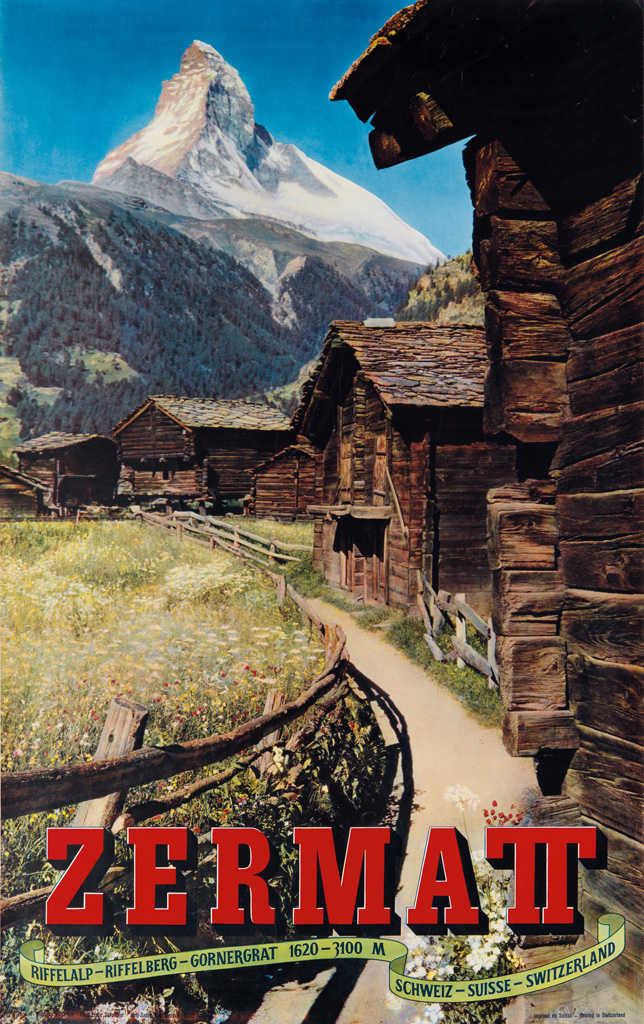 VARIOUS ARTISTS. ZERMATT. Group of 3 posters. Circa 1960s. Sizes vary.